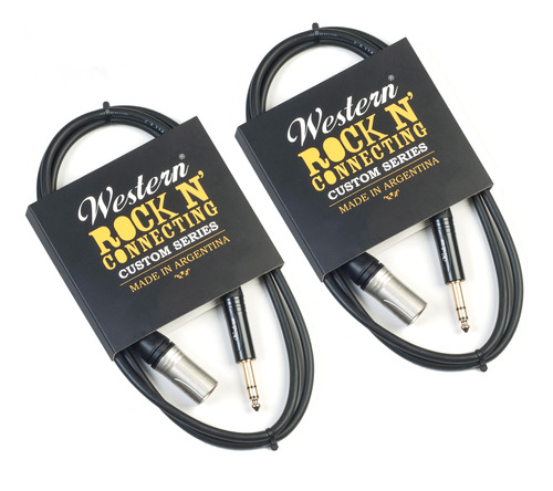 2 Cables P/monitor Xlr M A Plug Trs. 2mts (western)