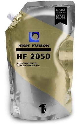 Pó Toner Marca High Fusion Hf1950 Hf2050 Impressora Até 10k