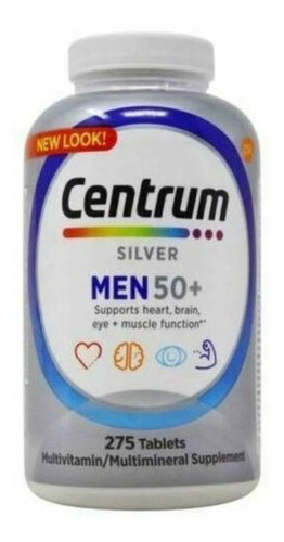 Centrum Silver Men 50+ 275 Caps Multi Vitaminas \sem Juro