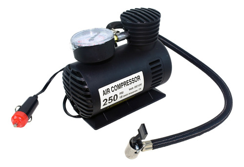 Compresor De Aire Mini Portatil Pelota Auto 12v 250 Psi 16l Color Negro Fase Eléctrica Cc Frecuencia -1