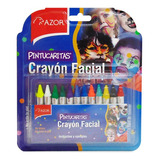 Paquete 2 Pintura Crayón Facial 12 Piezas Pintucaritas Azor