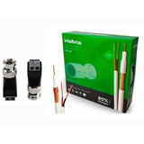 Kit Cabo Coaxial Cobre Blindado + Conex Bnc Borne Intelbras