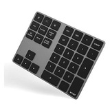 Teclado Foloda Numérico Aluminio 34 Teclas Recargable -negro