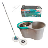 Mop Rodo Magico Esfregao Giratorio Balde Inox Moop Limpeza