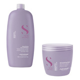 Kit Shampoo 1l E Máscara 500ml Alfaparf Sdl Smooth