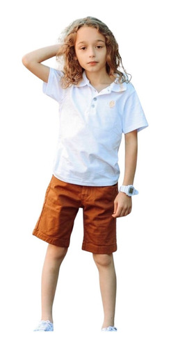 Camisa Polo Infantil Masculina Manga Curta 1 Ao 16