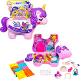 Polly Pocket Unicorn Party - Conjunto Grande Compacto De Mu.