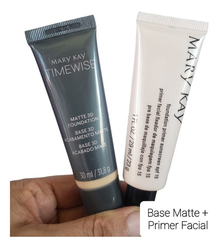 Kit Base Líquida Matte 3d + Primer Facial Time Wise Mary Kay