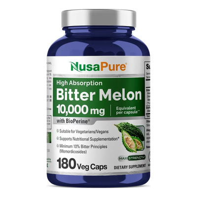 Cápsulas Veganas Salud Metabólica NusaPure Melón Amargo x180 | Envío gratis