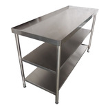 Mesa Aço Inox Cozinha  Industrial Chocolataria 