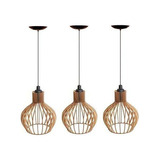 Trio Lustre Teto Pendente Cozinha Americana E Balcão