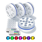 4packs De Luces Led Sumergibles Luces De Punto Con Pilas