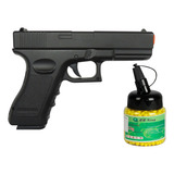 Pistola Airsoft Metal Glock V20 + Pote Bbs Rossi 0.12 1000un