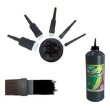 Kit Escrita Com 5 Pincéis Para Cartaz + 1l De Tinta Álcool 