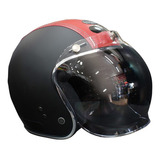 Capacete Aberto Bieffe B45 Revestido Couro Preto Vermelho Cor Preto/vermelho Tamanho Do Capacete 61