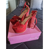 Zapatos Rojos T37 Juana Va [un Solo Uso]