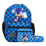 Mochila Escolar Menino Com Lancheira Infantil Sonic Barata