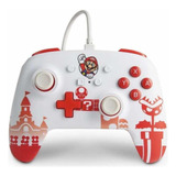 Controle Powera Com Fio Nintendo Switch Red/white Cor Mario