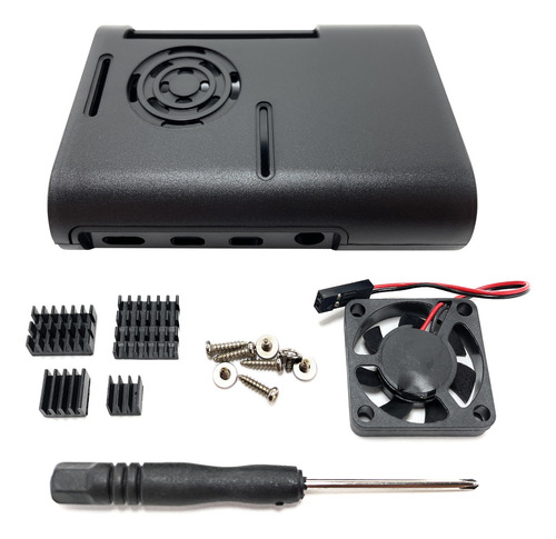 Carcasa Case Raspberry Pi 4 Ventilador Disipadores Calor Kit