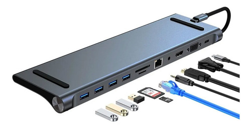 Hub Adaptador Usb Tipo C 11 En 1 Linkon Para Mac Macbook Win