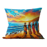 Cojin Decorativo 45cm X 45cm Para Sala Con Relleno - African