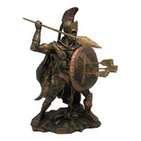 Estatua Estatueta Leonidas Guerreiro Em Resina 25cm