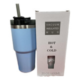 Vaso Térmico Mug Con Bombilla Rígida 600 Ml