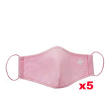 Cubrebocas Profesional Pediatrico, Mxskf-002, 5 Pzs, Pink