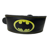 Faja Piel Cinto Cuero Premium Batman Gym Pesas Comics