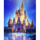 Diy 5d Diamond Painting By Number Kits, Castle Full Dri...