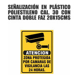 Kit 5und Señales Aviso Letrero Plástico Camara De Vigilancia