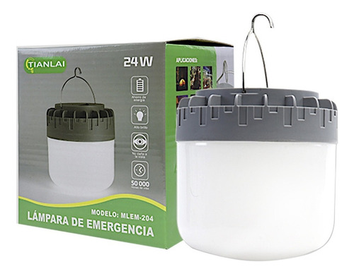 Lámpara Portatil Led Recargable Emergencia Usb Luce 80w Foco Color Blanco