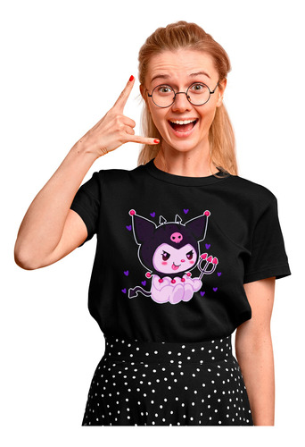 Playera Figura Kuromi Hello Kitty Anime Cute Ropa Aesthetic