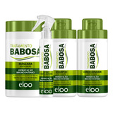 Eico Babosa Shampoo E Condicionador 450ml + Máscara + Spray