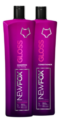 Kit Escova Progressiva New Fox Gloss 2x1l + Frete Grátis 