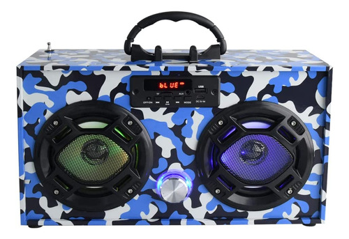  Mini Boombox Con Altavoces Led  Altavoz  Retro Con Rad...