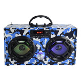  Mini Boombox Con Altavoces Led  Altavoz  Retro Con Rad...