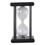 Reloj De Arena De Madera Negro Hourglass Sand Timer Vint [u]