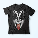 Camiseta Kiss Jim Simons Foto De Rosto Bomber 100% Algodão