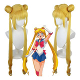 Ebingoo-sailor Moon Cola De Caballo Peluca Sintética Cosplay