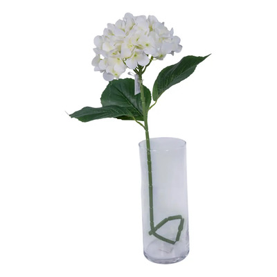 10 Flores Artificial Hortensia Color Blanco By Vizcaina Blanco | Envío gratis