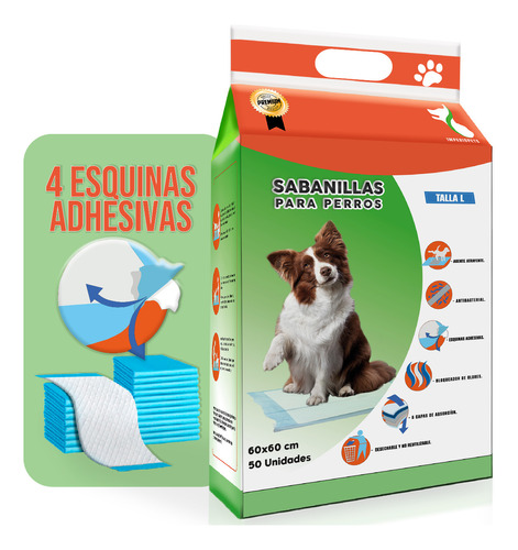 50 Sabanillas Perros Mascotas 60x60  Entrenamiento 