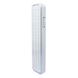 Lampara De Emergencia Recargable Extra Plana 60 Leds Blanca Color Blanco