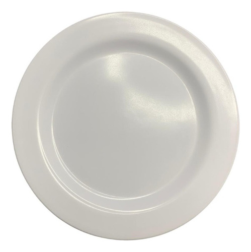 Plato Playo Melamina Redondo Domestic 20cm Blanco