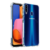 Carcasa Forro Funda Par Samsung A20s Reforzad +mica Hidrogel