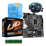 Combo Board H610m Procesador Intel Pentium G7400 Ram 8gb Pc