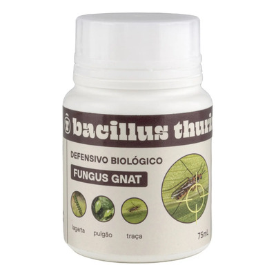 Bacillus Thuringiensis 75ml - Fungus Gnat, Lagarta, Pulgão | Parcelamento sem juros