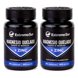 Pack 2 Magnesio Quelado + Zinc 500mg 180caps