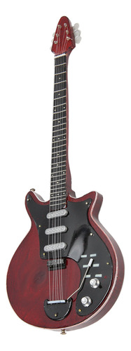 Guitarra Eléctrica Modelo Dollhouse En Miniatura Marrón Roji