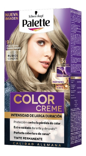 Tinte Palette Para Cabello Color Rubio Cenizo Permanente